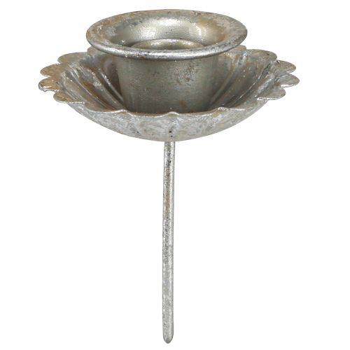 Artikel Avsmalnande ljusstake silver antik ljusstake med dorn Ø8,5cm 4st