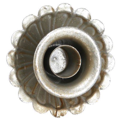 Artikel Avsmalnande ljusstake silver antik ljusstake med dorn Ø8,5cm 4st