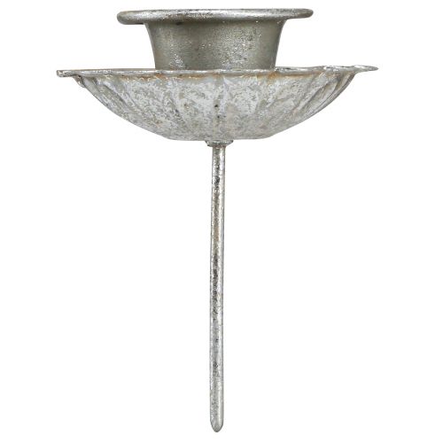 Artikel Avsmalnande ljusstake silver antik ljusstake med dorn Ø8,5cm 4st