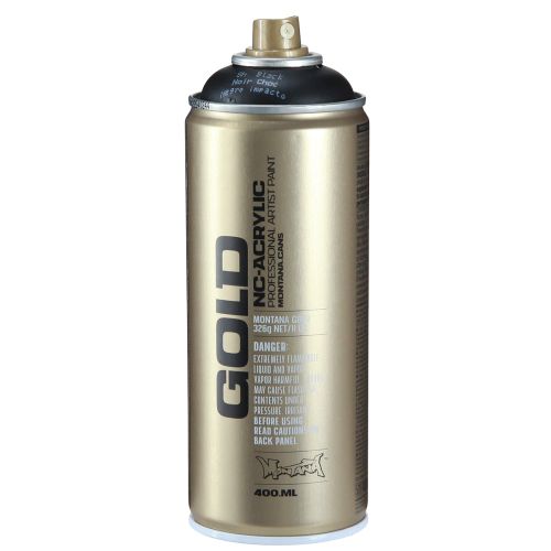 Sprayfärg svart Montana Gold sprayfärg akryl 400ml