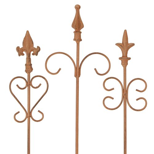 Floristik24 Vintage Trädgårdsdekoration Stick Edelrost Dekoration Diverse 58cm 3st