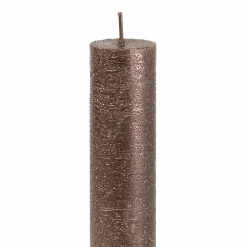 Artikel Koniska ljus enfärgade koppar metallic 34mm×240mm 4 st