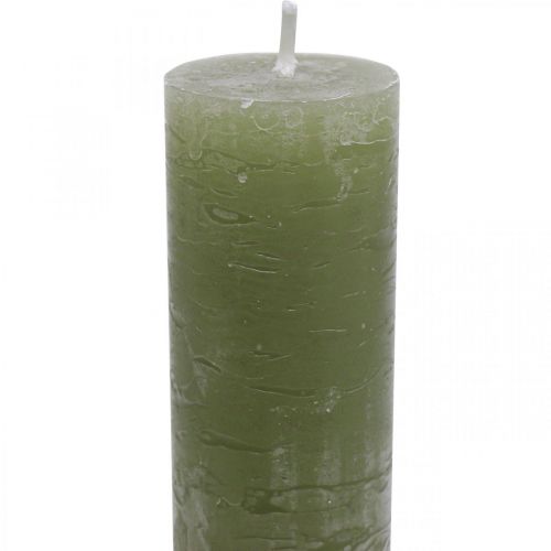 Artikel Enfärgade ljus olivgröna pinnljus 34×240mm 4 st