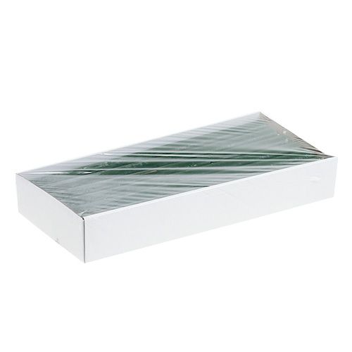 Floristik24 Taper ljus mörkgrön enfärgad 34 x 240mm 4 st