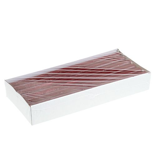 Floristik24 Ljus 21mm x 300mm mörkröd genomfärgad 12st
