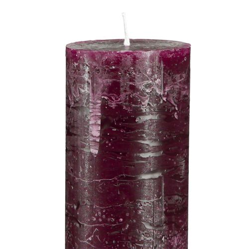 Artikel Koniska ljus enfärgade ljus vinröd 50x300mm 4 st