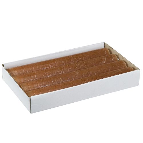 Artikel Stickljus, enfärgade ljus, kola, 34x240mm, 4 st.