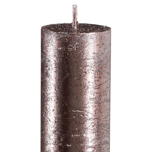 Floristik24 Koniska ljus enfärgade kopparlackerade 34x300mm 4 st