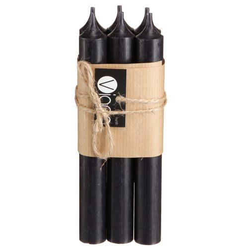 Artikel Taper ljus ljus svart ljus dekoration Ø21mm 170mm 6 st