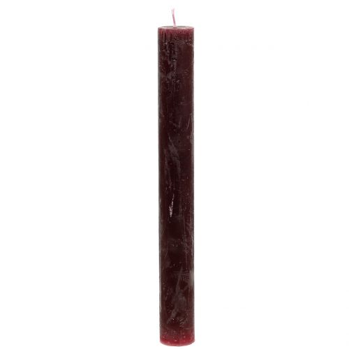 Floristik24 Koniska ljus enfärgade vinröd 34mm x 300mm 4 st