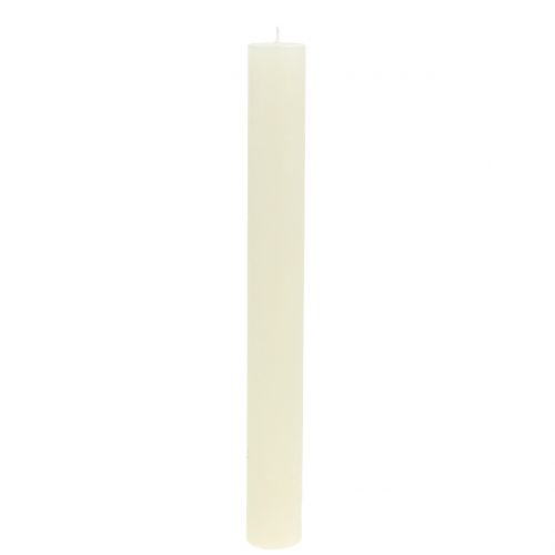 Floristik24 Taper ljus enfärgad kräm 34mm x 300mm 4 st