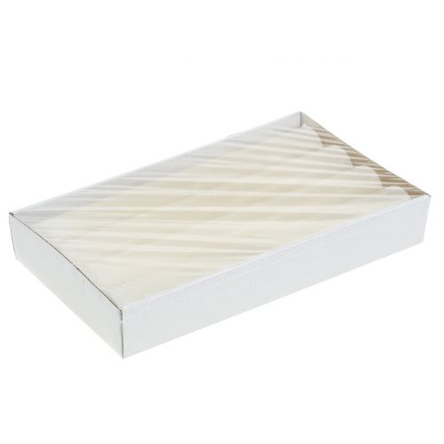 Artikel Taper ljus enfärgad kräm 34mm x 300mm 4 st