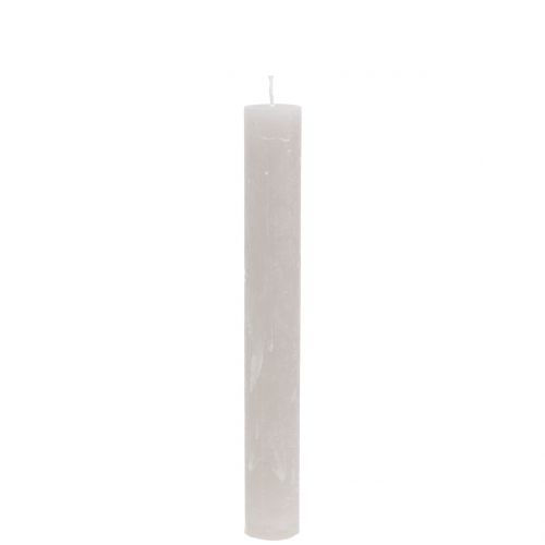 Artikel Koniska ljus enfärgade grå 34mm x 240mm 4 st