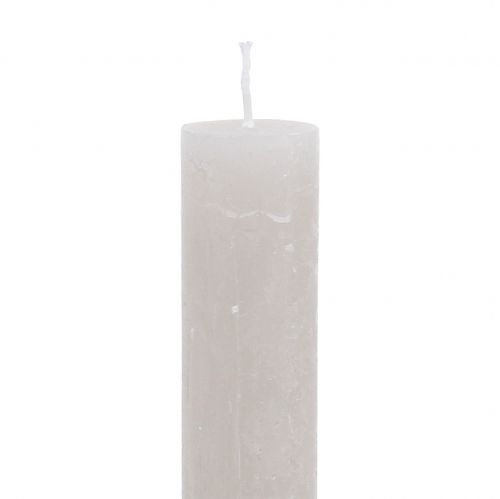 Artikel Koniska ljus enfärgade grå 34mm x 240mm 4 st
