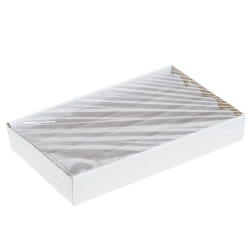Artikel Koniska ljus enfärgade grå 34mm x 240mm 4 st