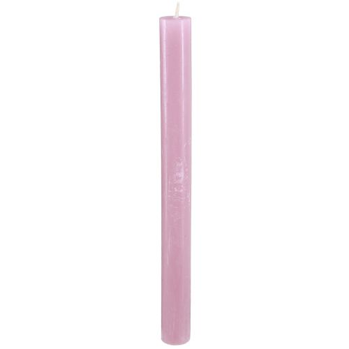 Artikel Taper ljus, enfärgade ljus, gammalrosa, 21×240mm, 12 st