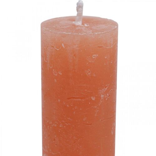 Artikel Koniska ljus enfärgade Orange Persika 34×240mm 4st