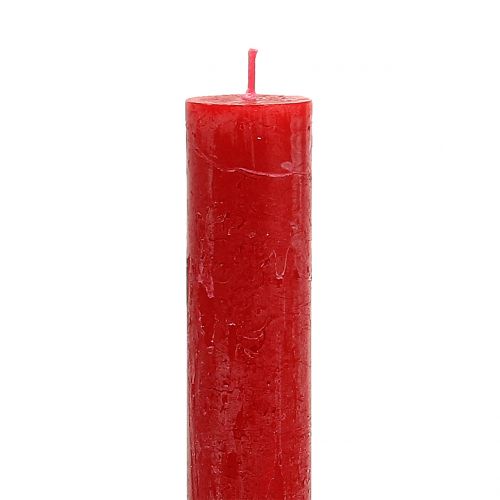 Artikel Koniska ljus färgade röda 34mm x 300mm 4 st