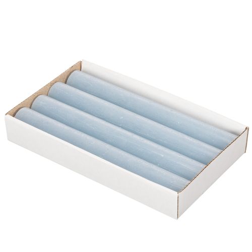 Blått koniskt ljus för ljusstakar och bordsdekoration, 34x240mm, 4 st | Floristik24.se