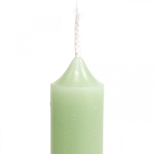 Floristik24 Ljus korta gröna ljus mint Ø22/110mm 6st