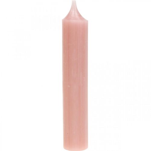 Floristik24 Taper ljus korta ljus rosa för dekorativ slinga Ø21/110mm 6 st