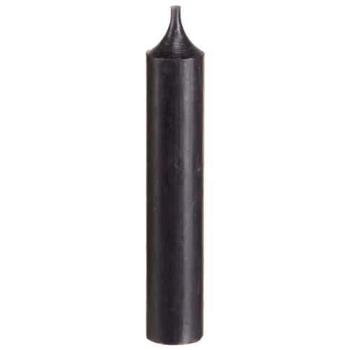Floristik24 Koniska ljus korta små ljus svarta 110mm Ø21mm 6 st gäng