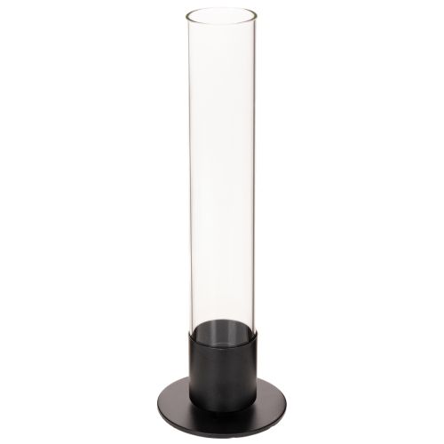 Konisk ljusstake med glascylinder. Enkel och tidlös. 31 cm köpa | Floristik24.se