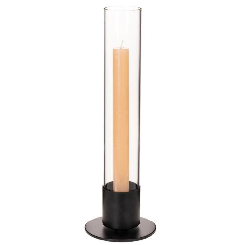 Konisk ljusstake med glascylinder. Enkel och tidlös. 31 cm | Floristik24.se