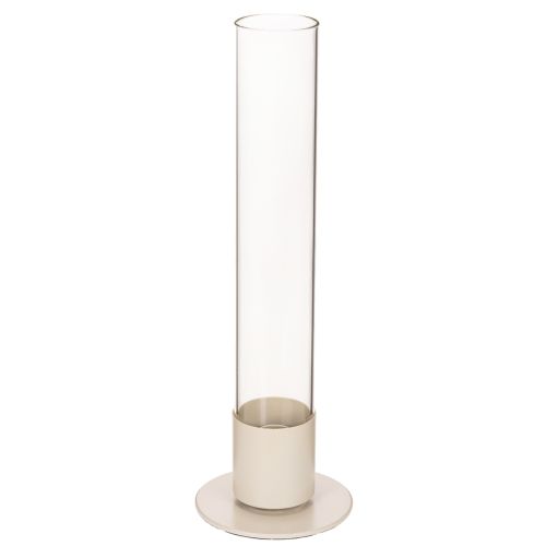 Modern konisk ljusstake med glascylinder och bas, 31 cm köpa | Floristik24.se