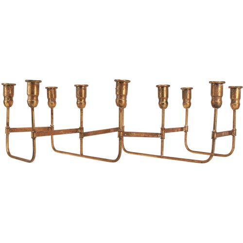 Artikel Antik pinnljushållare för 10 ljus guld 46×46cm H16,5cm