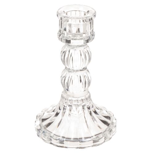 Transparent ljusstake, klassisk design, bordsdekoration, 12 cm, 2 stycken köpa | Floristik24.se