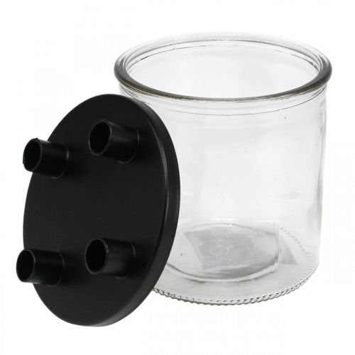 Ljusstake glas Stav ljusstake dekorationsglas H11cm Ø10cm