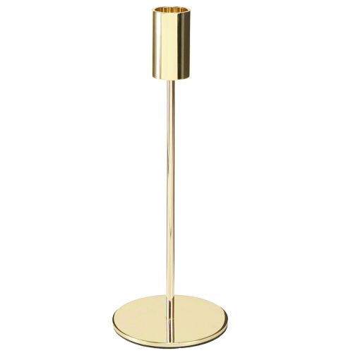 Ljusstake i guldfärgad metall modern 21,5 cm 4 stycken