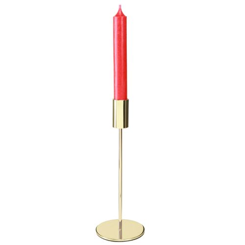 Artikel Ljusstake i guldfärgad metall modern 21,5 cm 4 stycken