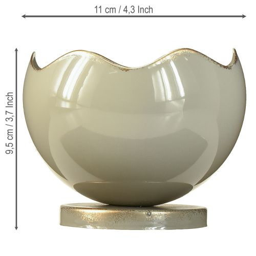Artikel Metallljushållare gråguld H9,5cm