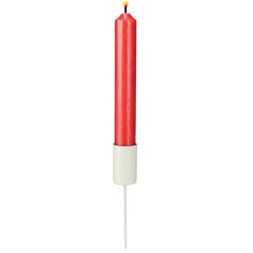 Floristik24 Metallljusstake på pinne, beige, H11cm, 4 stycken