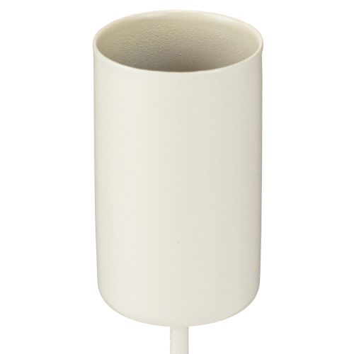 Floristik24 Metallljusstake på pinne, beige, H11cm, 4 stycken