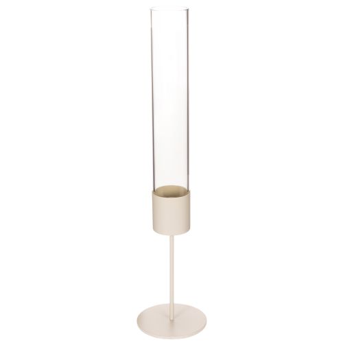 Modern 45 cm cylinderformad ljusstake i glas köpa | Floristik24.se