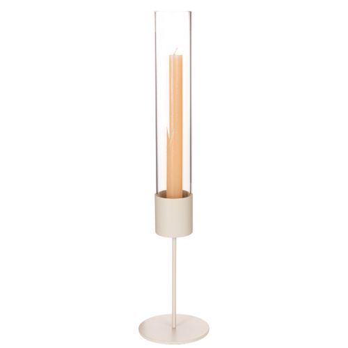 Modern 45 cm cylinderformad ljusstake i glas | Floristik24.se