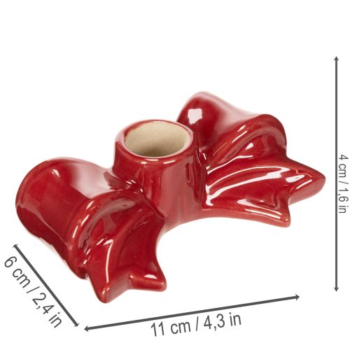 Röda rosettformade ljusstakar för 11 cm koniska ljus, 2 stycken | Floristik24.se