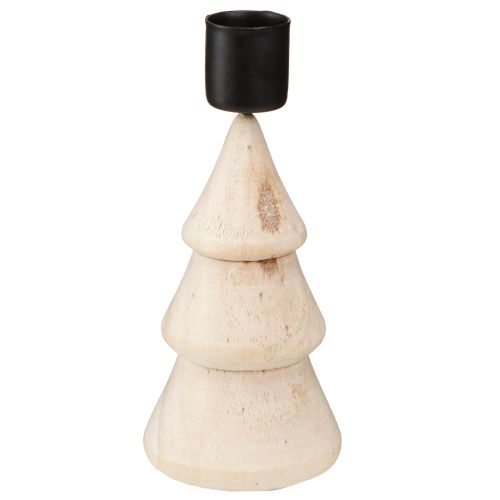Artikel Ljusstake julgransdekoration trä naturfärgad H13cm 4 st