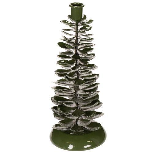 Ljusstake julgran grön metalldekoration 28cm köpa | Floristik24.se