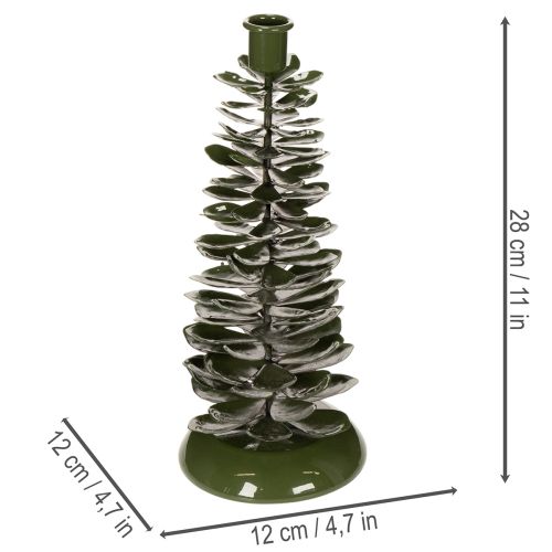 Ljusstake julgran grön