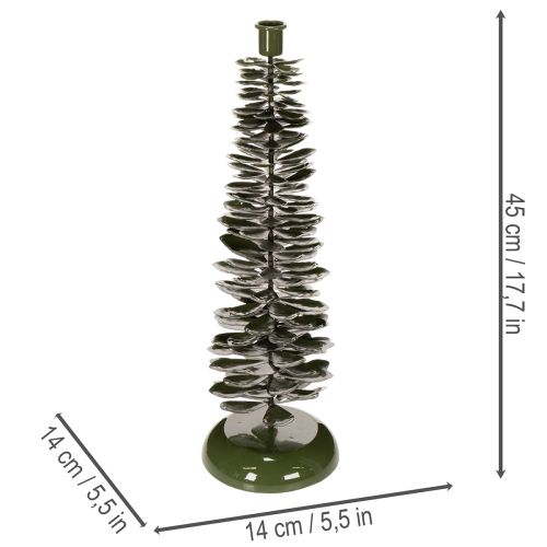 Ljusstake i julgransdesign,
