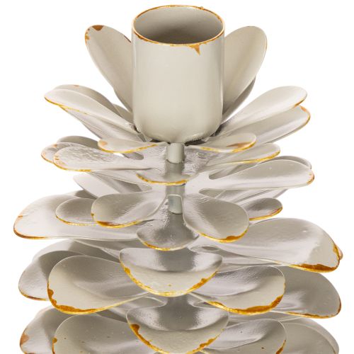 Ljushållare i kottedesign för koniska ljus, 17 cm | Floristik24.se
