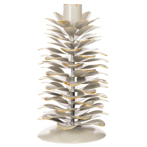 Ljushållare i kottedesign för koniska ljus, 17 cm | Floristik24.se