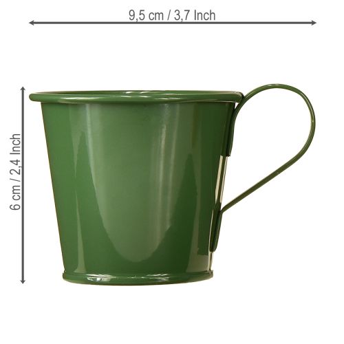 Artikel Konisk ljushållare kopp ljushållare mörkgrön H6cm 6 st
