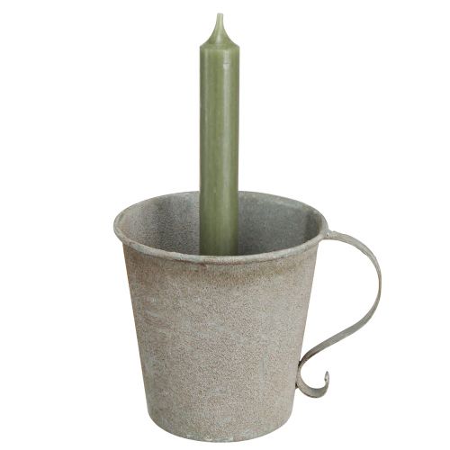 Artikel Avsmalnande ljusstake vintage kopp dekorativ grå Ø11cm H11cm