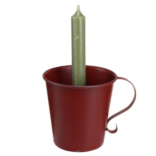 Artikel Avsmalnande ljusstake vintage kopp dekorativ vinröd Ø11cm H11cm