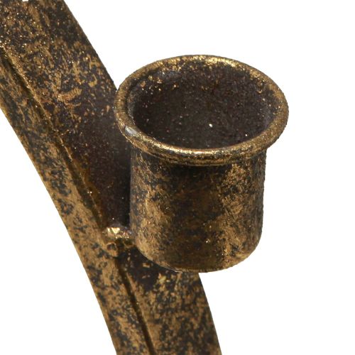 Artikel Pinnljusstake jul husrad antikguld 36×32cm